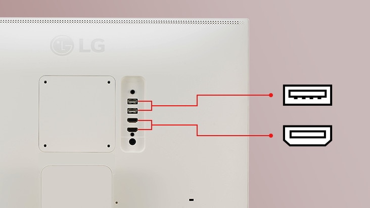 LG MyView Smart MonitorはUSBポートを2つ、HDMIポートを2つ備えています。