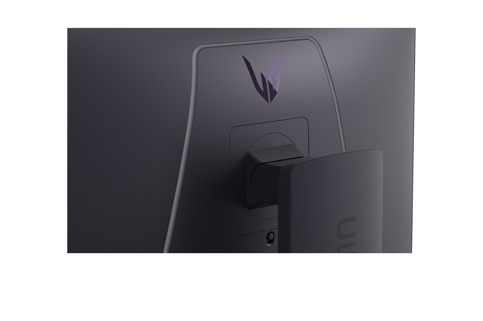 モニターの背面のクローズアップ