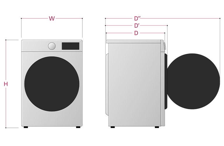 ドラム式洗濯機 Steam / 洗11kg / 乾6kg - FG1611H2V | LG JP