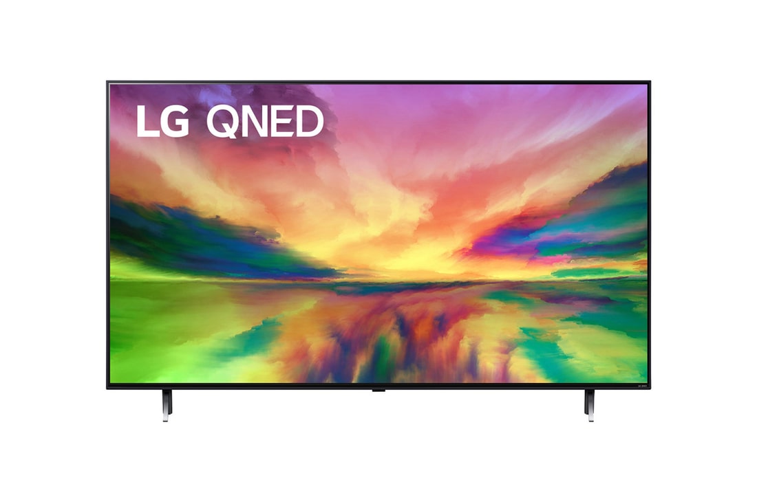 A front view of the LG QNED TV