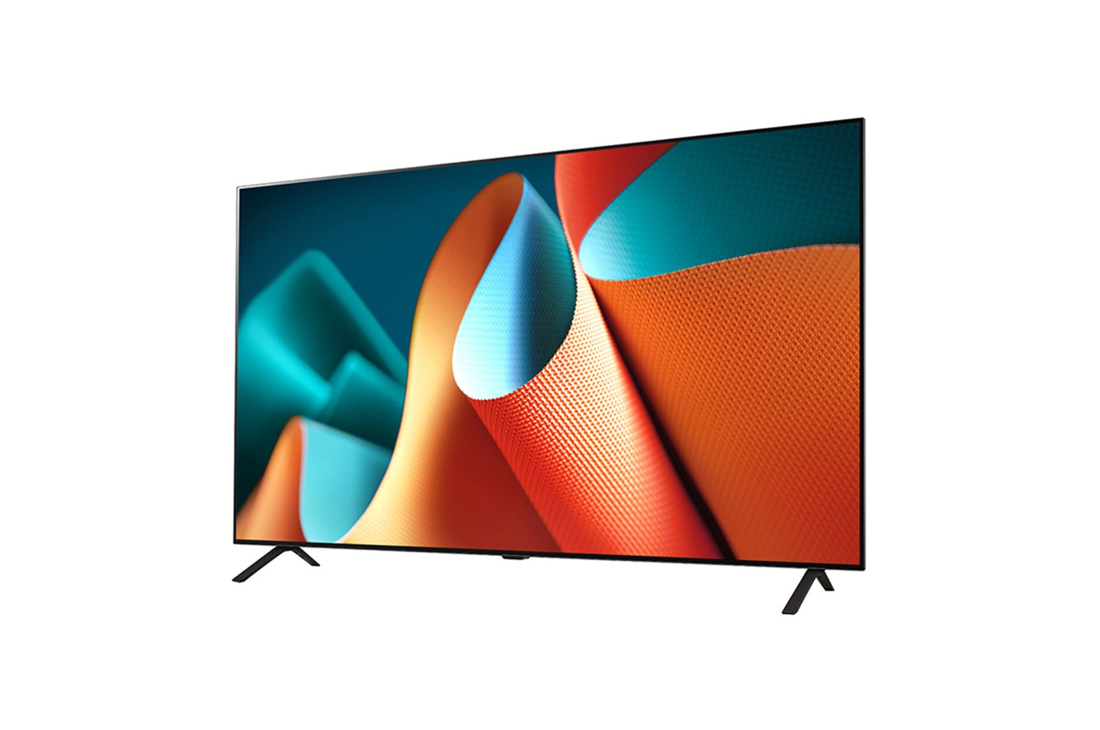 若干角度をつけたLG OLED TV、OLED B4Eの左向きの側面画像