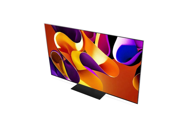 上から撮影されたLG OLED evo TV、OLED G4の斜め画像