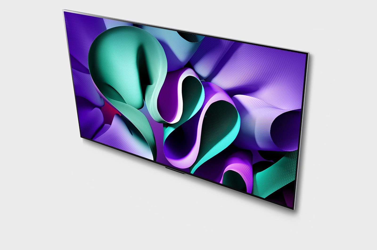 上から撮影されたLG OLED evo TV、OLED M4の斜め画像