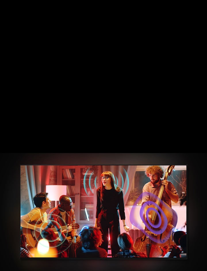 音声を表す黄色の円と波線を使用した、バイオリンを演奏する人の映像。ラウンジでの小規模なライブで演奏する歌手とバンドの場面に変わる。大きなサウンドウェーブが歌手を包み込み、ターコイズ色のサウンドウェーブがギターから、そして紫色のサウンドウェーブがチェロから生じる。