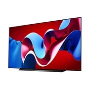 Вид слева и сбоку на телевизор LG OLED evo, OLED C4