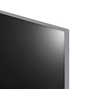 Крупный план изображения телевизора LG OLED evo, OLED G4, демонстрирующий ультратонкий верхний край