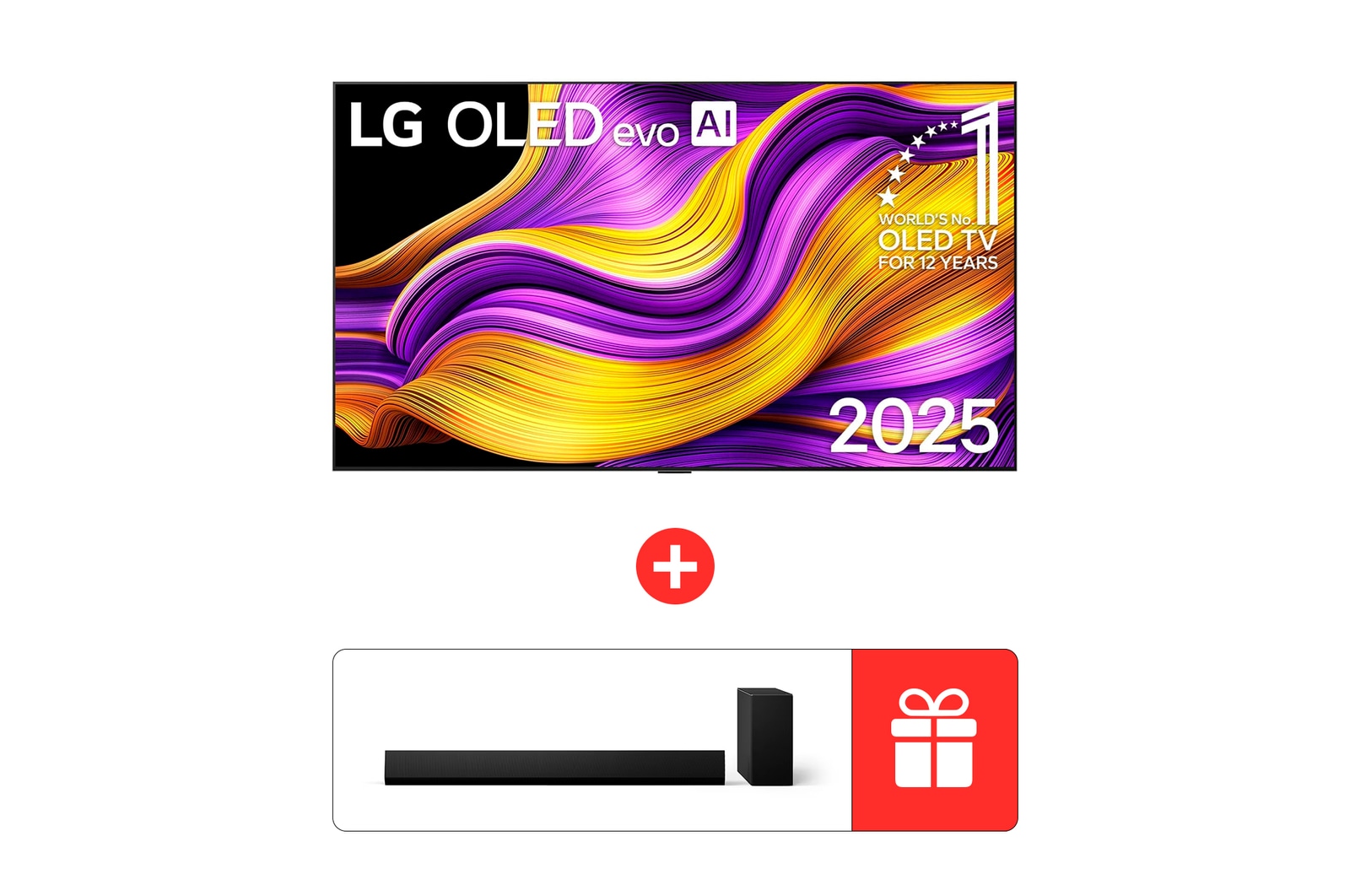 LG 77-дюймовый телевизор Smart TV LG OLED evo AI G5 4K 2025 года + Саундбар LG SG10TY, OLED77G5RLA.SG10TY
