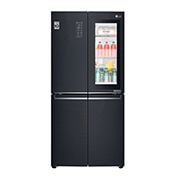 LG 458 л, Многодверный холодильник LG InstaView Door-In-Door, DoorCooling+, Инверторный Линейный компрессор, GC-Q22FTBKL