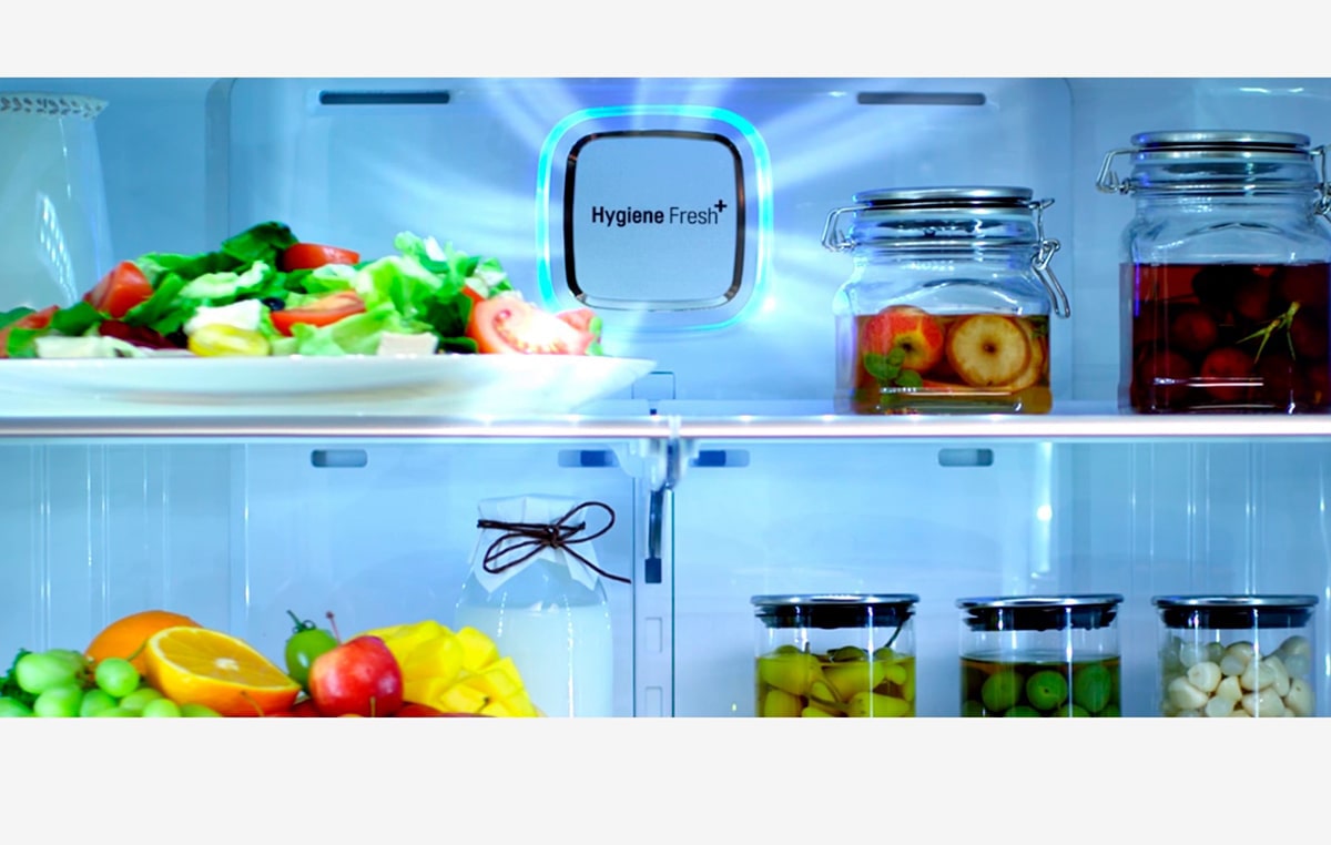 Холодильник InstaView™ Door-in-Door® содержит гигиенический фильтр Hygiene Fresh