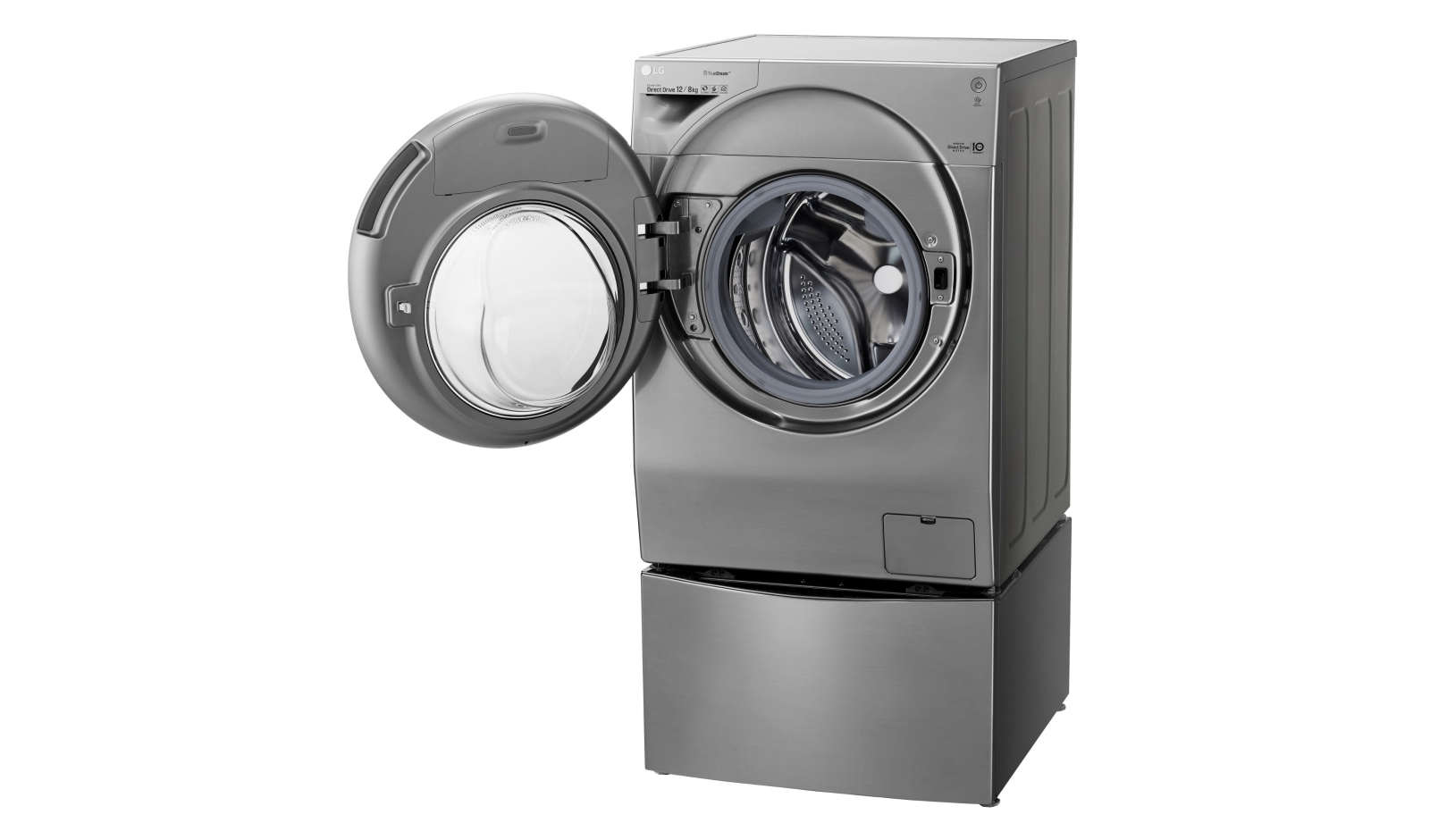 LG Стиральная машина LG TwinWash с двойной загрузкой, 12/8+2 кг, Стирка и Сушка, TrueSteam, TurboWash, FH6G1BCH6N