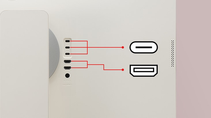 Монитор LG MyView Smart Monitor оснащен двумя разъемами USB и двумя разъемами HDMI.