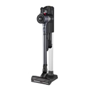 Вид справа на подставку для пылесоса и насадку для чистки ковров