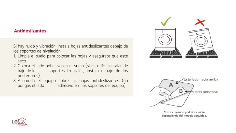Guía de instalación lavadora Guía de instalación lavadora