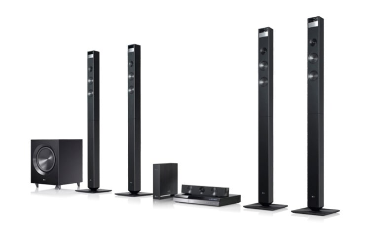 LG Home-cinéma Blu-ray 3D, 1125W, enceintes étagères, technologie "LG Cinema 3D Sound", Smart TV, BH9520TW