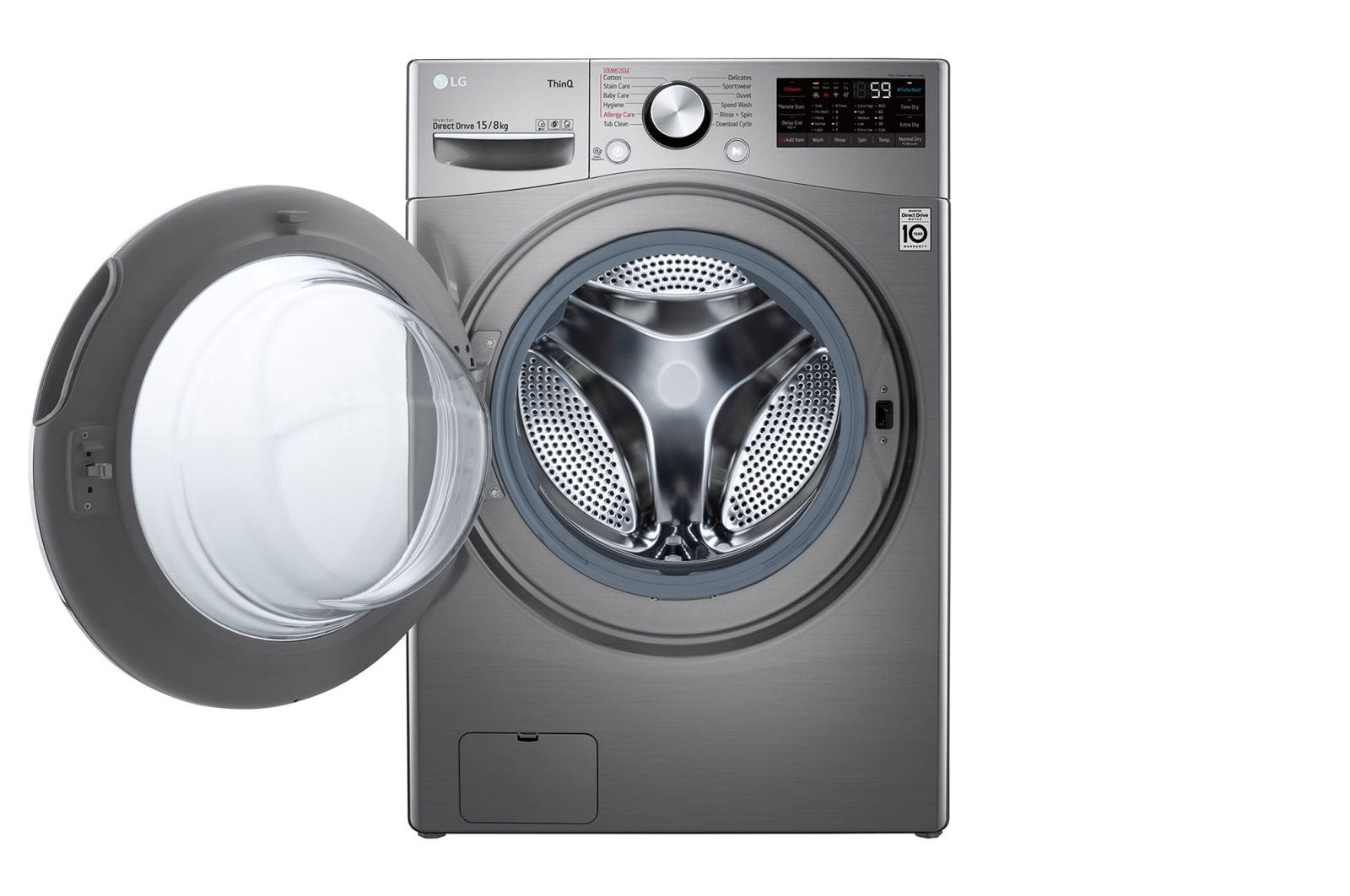 LG Lave-linge 15/8KG | 6 Motion Direct Drive™ | Moteur Direct Drive™ garantie 10 ans | TurboWash | AIDD™, F0L9DGP2S