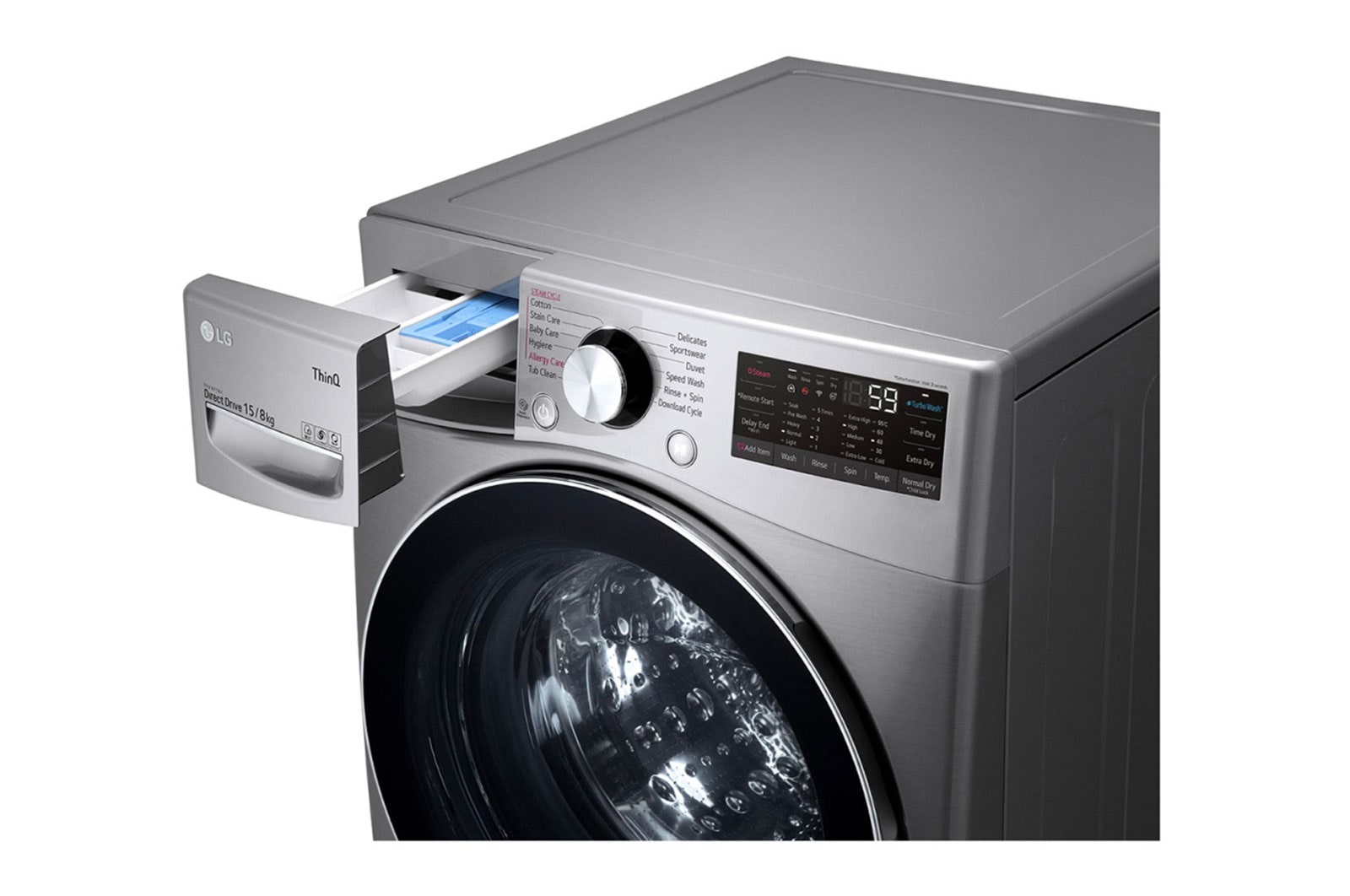 LG Lave-linge 15/8KG | 6 Motion Direct Drive™ | Moteur Direct Drive™ garantie 10 ans | TurboWash | AIDD™, F0L9DGP2S