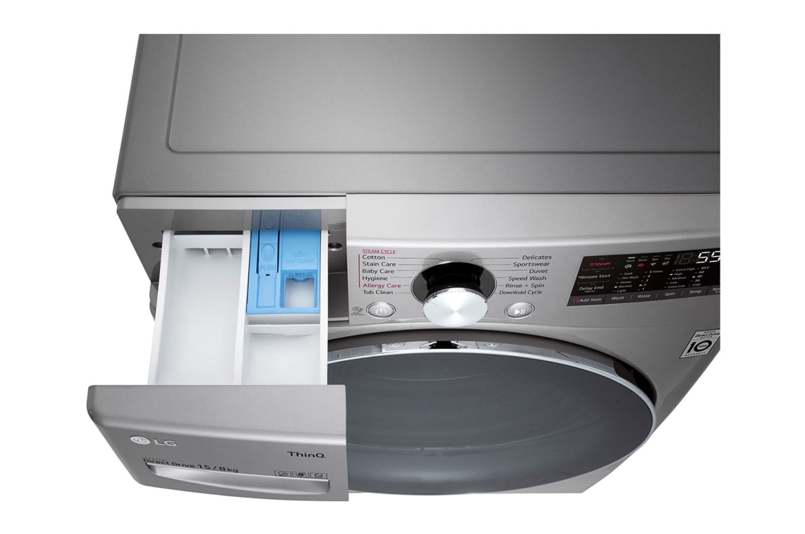 LG Lave-linge 15/8KG | 6 Motion Direct Drive™ | Moteur Direct Drive™ garantie 10 ans | TurboWash | AIDD™, F0L9DGP2S