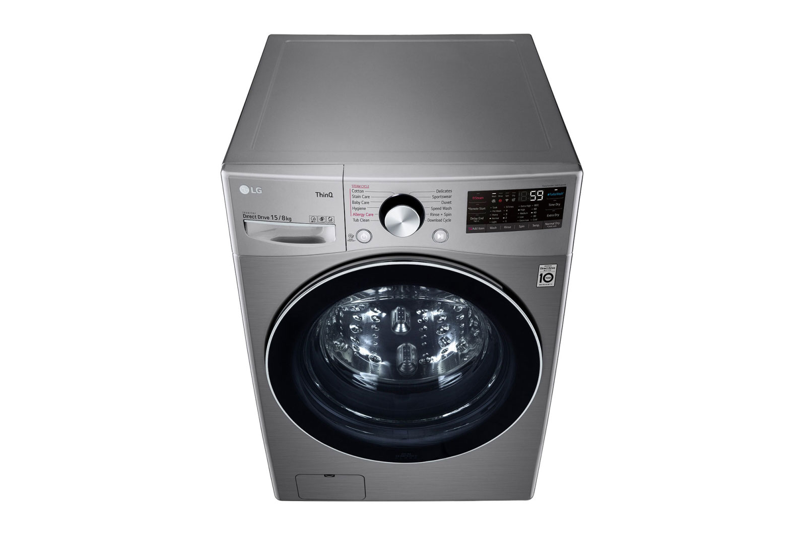 LG Lave-linge 15/8KG | 6 Motion Direct Drive™ | Moteur Direct Drive™ garantie 10 ans | TurboWash | AIDD™, F0L9DGP2S