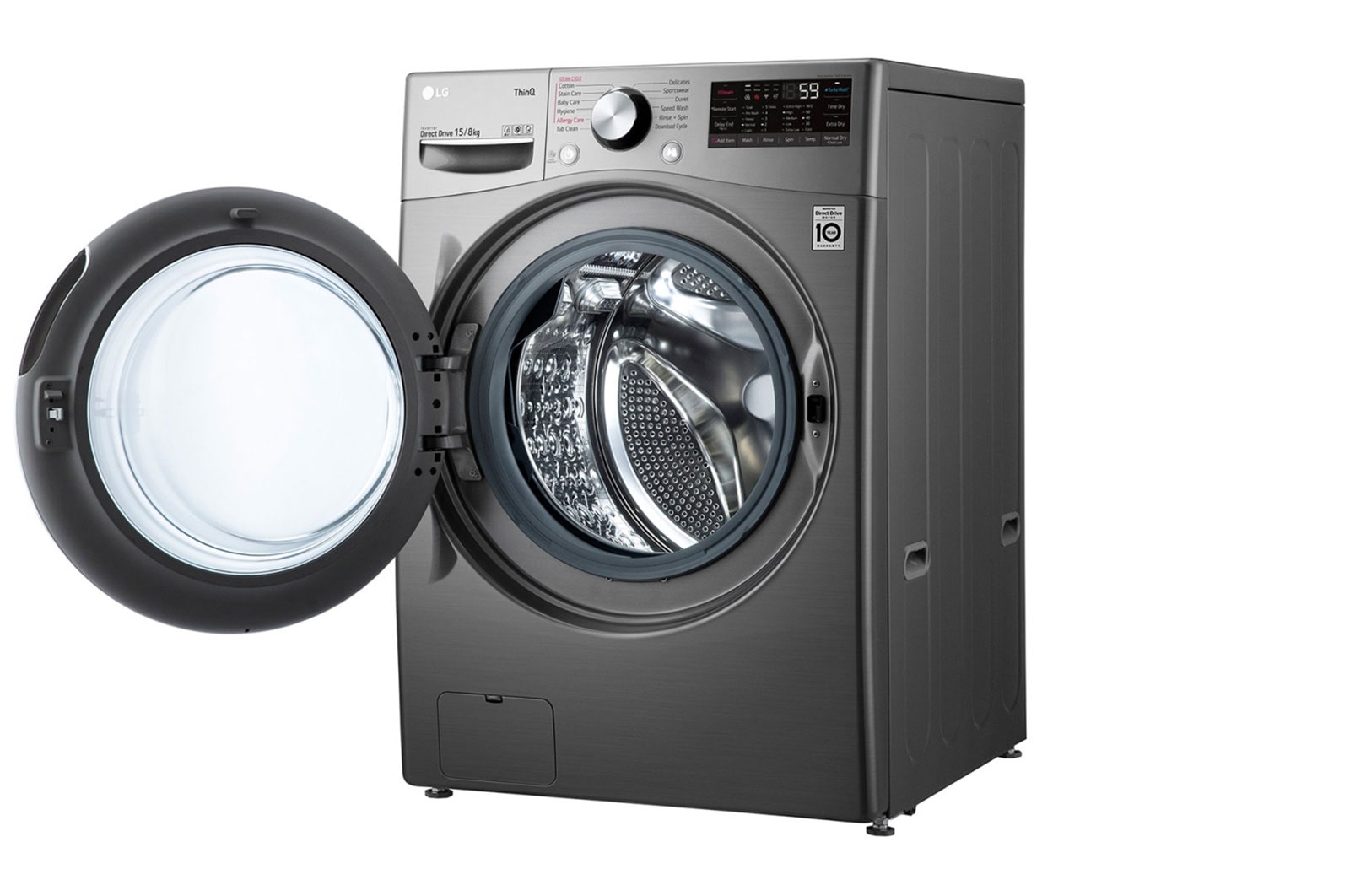 LG Lave-linge 15/8KG | 6 Motion Direct Drive™ | Moteur Direct Drive™ garantie 10 ans | TurboWash | AIDD™, F0L9DGP2S