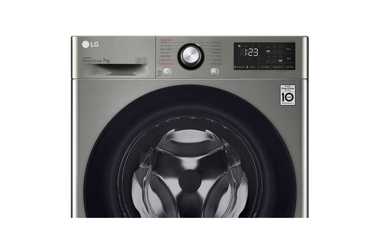 LG Lavante 7KG| 6 Motion Direct Drive™ | Moteur Direct Drive™ garanti 10 ans | AI DD™ | Steam | A, F2V3HYPKP