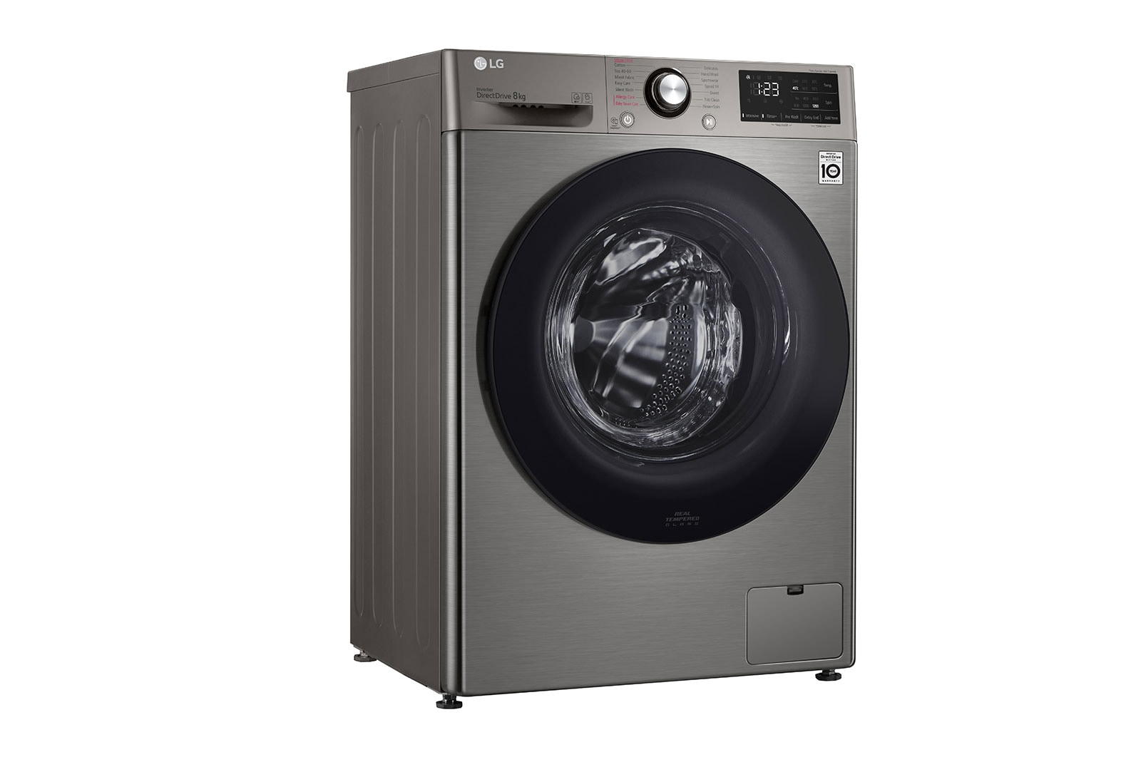 LG Lave-linge 8 KG - 68L | 6 Motion Direct Drive™ | Moteur Direct Drive™ garanti 10 ans | AI DD™ | Steam | 52/71dB | A, F2V3PYPKP