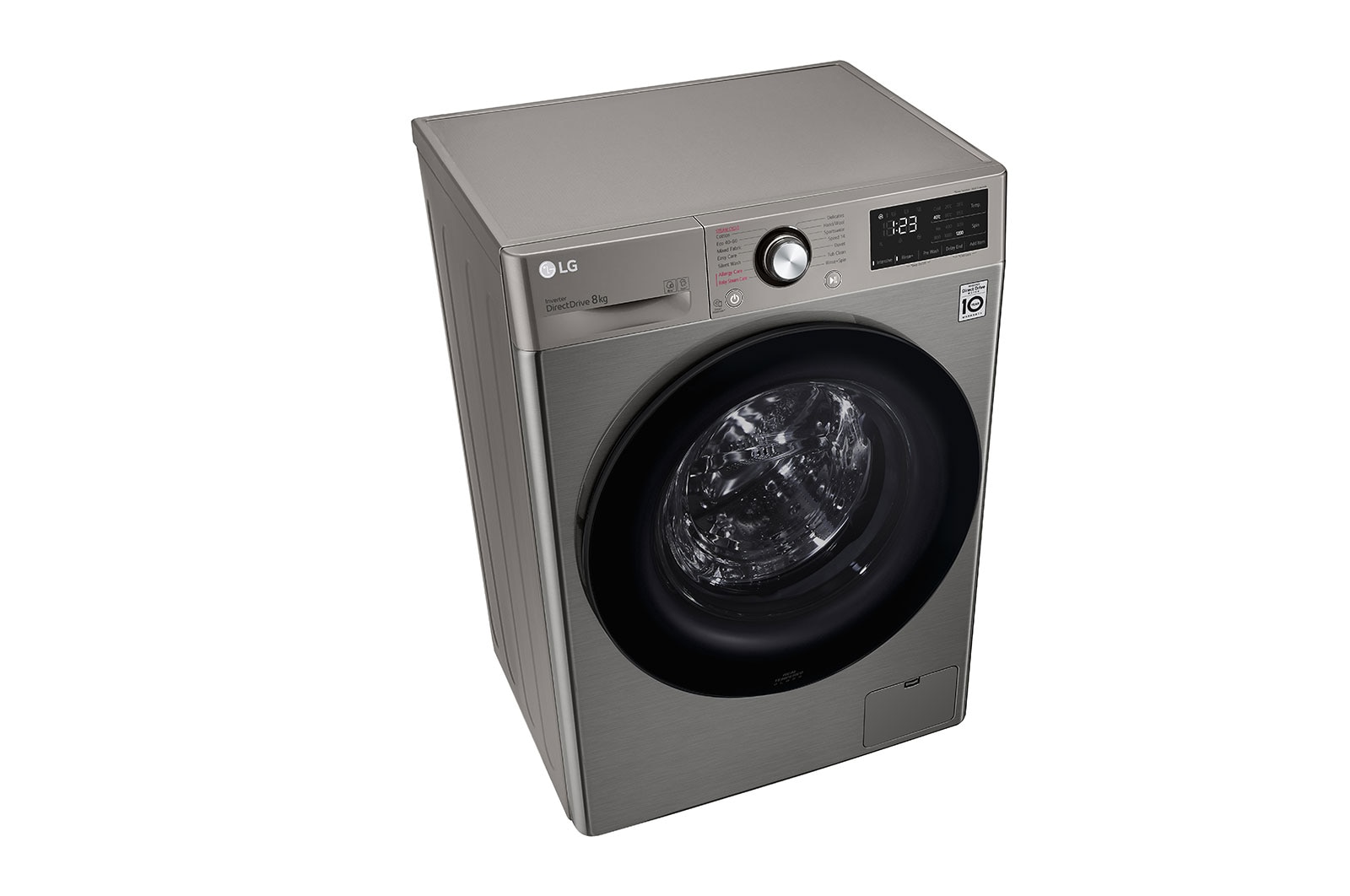 LG Lave-linge 8 KG - 68L | 6 Motion Direct Drive™ | Moteur Direct Drive™ garanti 10 ans | AI DD™ | Steam | 52/71dB | A, F2V3PYPKP