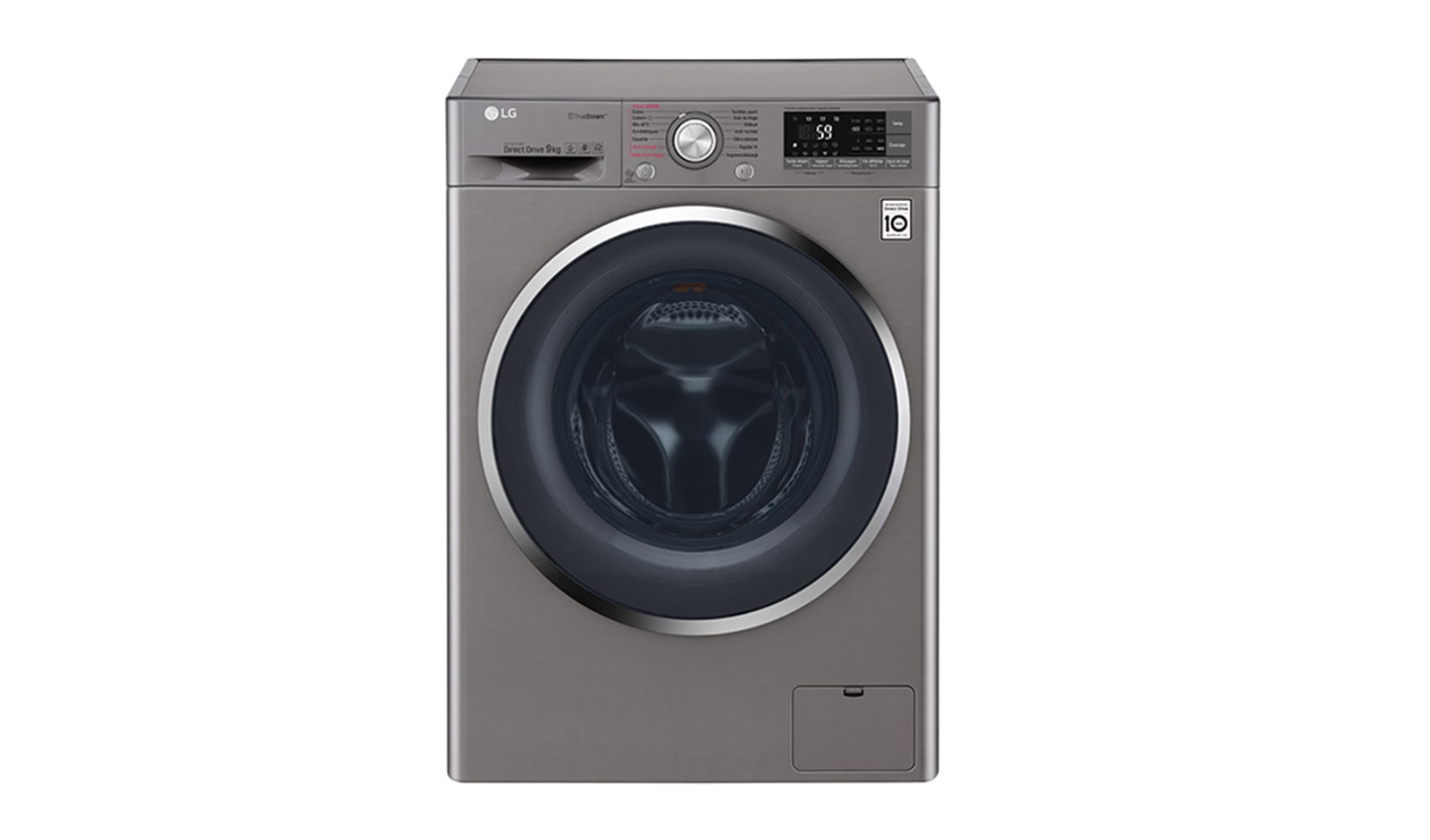 LG Lave-linge 9KG | A+++ (-30%)|Moteur Direct Drive™ | 6 Motion | TrueSteam™ | Turbowash™ | Ajout de linge, F4J7VYP8S