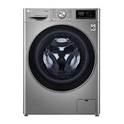 LG Lave-linge de 9 kg à chargement frontal, AI Direct Drive Motor, vapeur, couleur argent, F4V5VYP2T