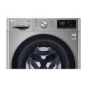 LG Lave-linge de 9 kg à chargement frontal, AI Direct Drive Motor, vapeur, couleur argent, F4V5VYP2T