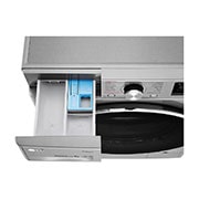 LG Lave-linge de 9 kg à chargement frontal, AI Direct Drive Motor, vapeur, couleur argent, F4V5VYP2T