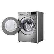 LG Lave-linge de 9 kg à chargement frontal, AI Direct Drive Motor, vapeur, couleur argent, F4V5VYP2T