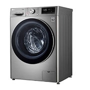 LG Lave-linge de 9 kg à chargement frontal, AI Direct Drive Motor, vapeur, couleur argent, F4V5VYP2T