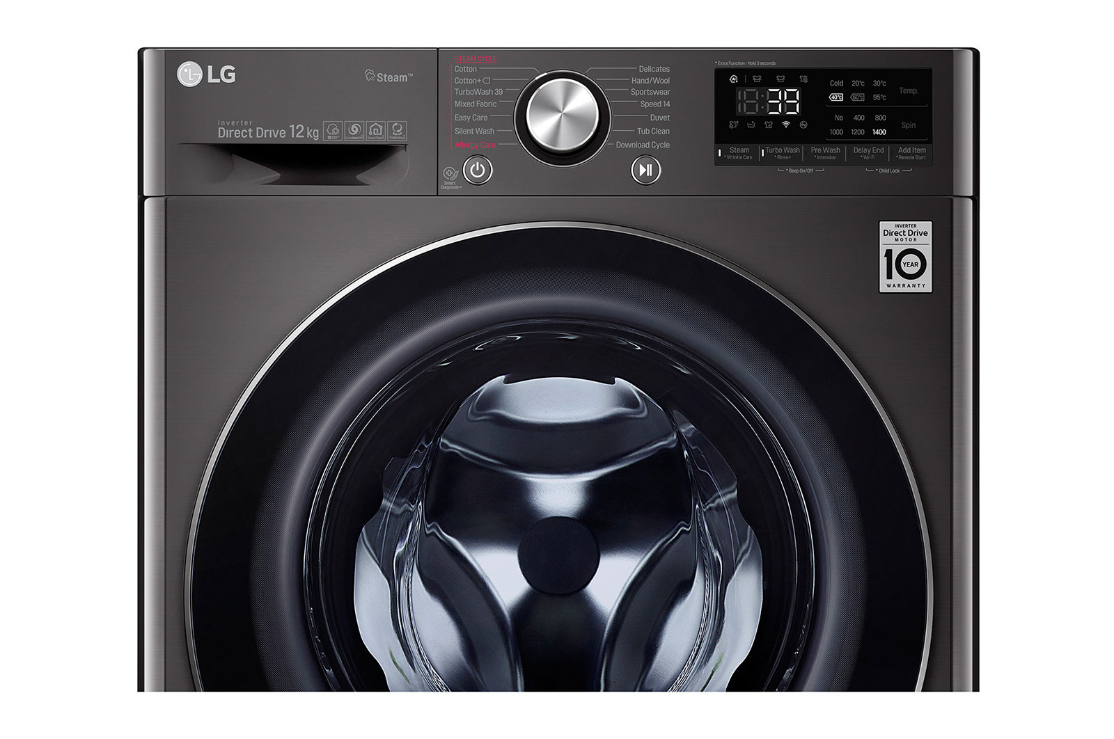 LG Machine a laver a chargement frontal l Lavante sechante l 12/8 KG l AIDD l TurboWash 360 l ThinQ, F4V9BCP2EE