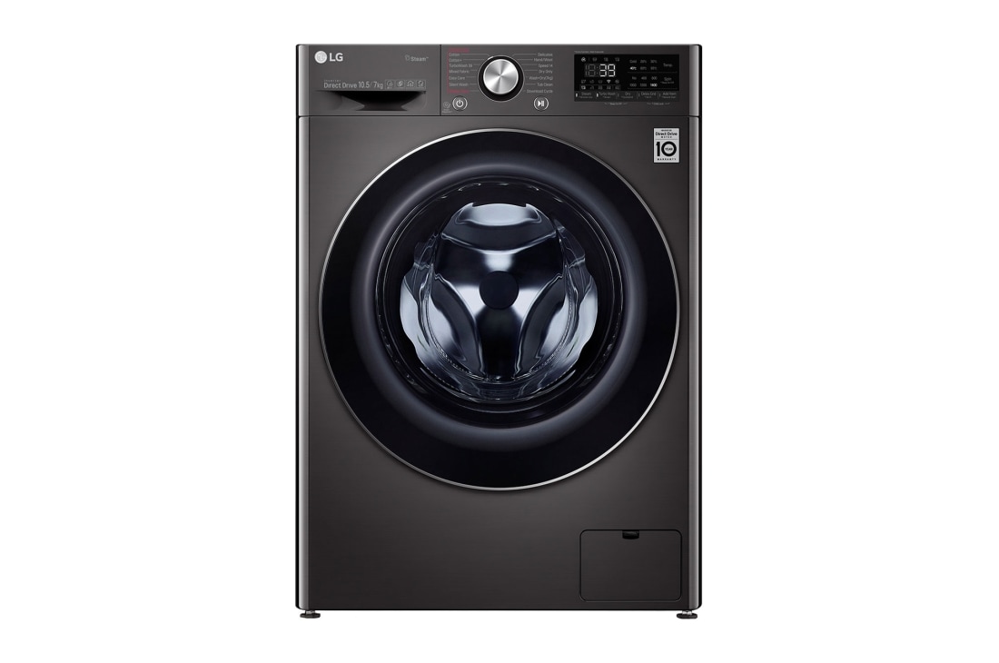 LG Lavante-séchante 10.5/7 KG - 68L | 6 Motion Direct Drive™ | Moteur Direct Drive™ garanti 10 ans | TurboWash™ 360 | AIDD™ | Steam+™ | 48/71dB | A, F4V9RCP2E