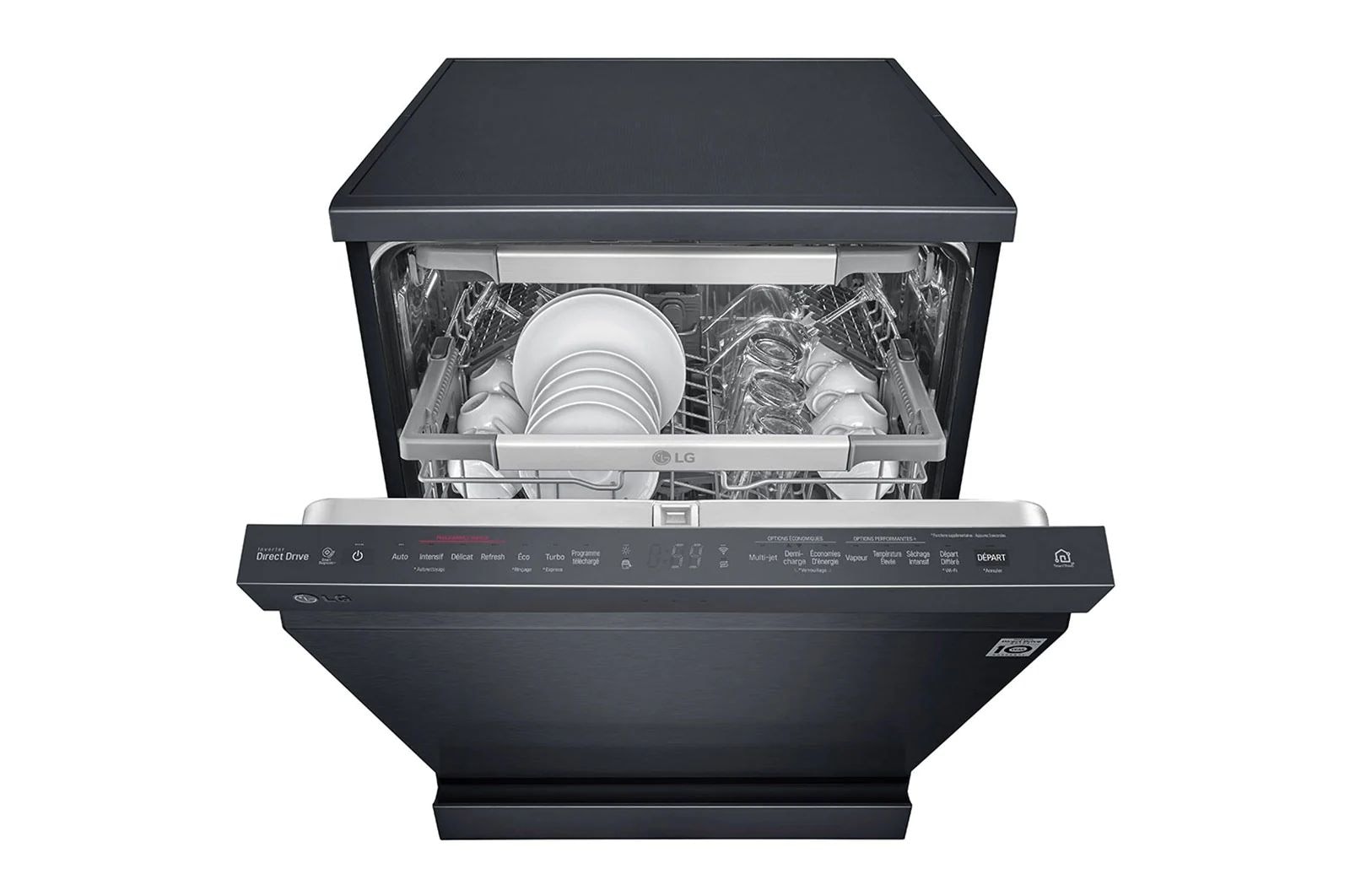 LG Lave-vaisselle LG QuadWash™ Steam | EasyRack™ | SmartThinQ™, DFB325HM