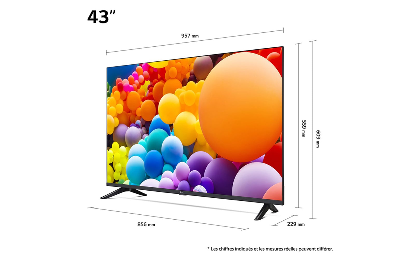 LG Smart TV  LG UHD UT73 4K, 55 pouces, Télécommande Magique IA HDR10 webOS24 2024, 55UT73006LA