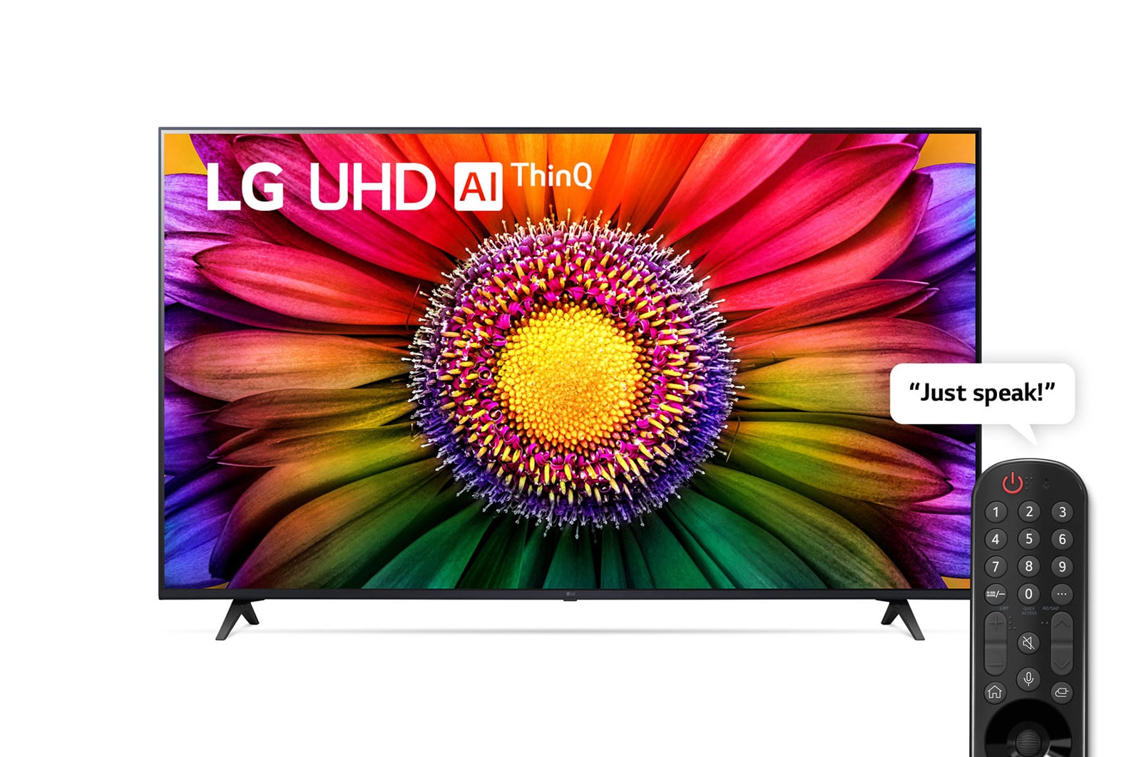 LG Smart TV LG UHD UR80 I 86 pouces I 4k Processeur IA α7 Gen6 I ThinQ AI  I Magic Remote, HDR, WebOS  , 86UR80006LA