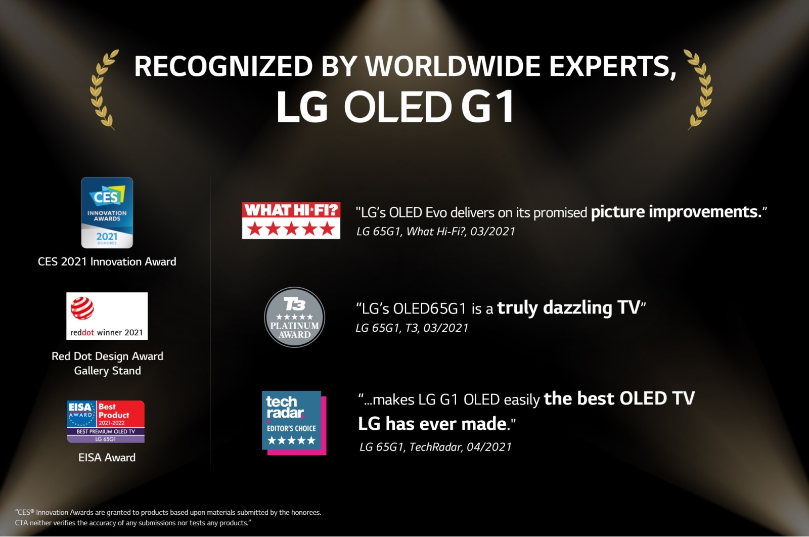 LG OLED G1 evo Smart TV Entrée de résolution 4K de 65 pouces I Magic Remote, HDR, WebOS  , OLED65G1PVA