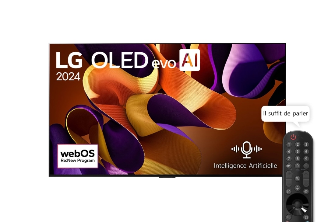 LG Smart TV  LG OLED evo AI G4 4K, 65 pouces, Télécommande Magique IA Dolby Vision webOS24 2024, OLED65G45LW