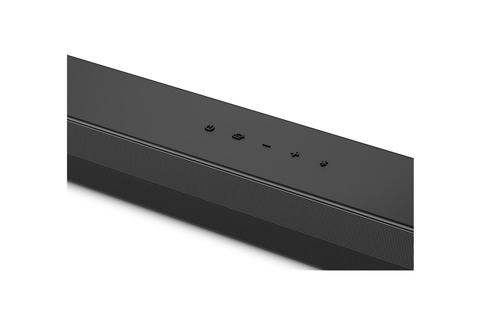 Vue avant du coin latéral de la LG Soundbar S40T