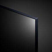 Close-up of the top edge of LG NanoCell TV, NANO80