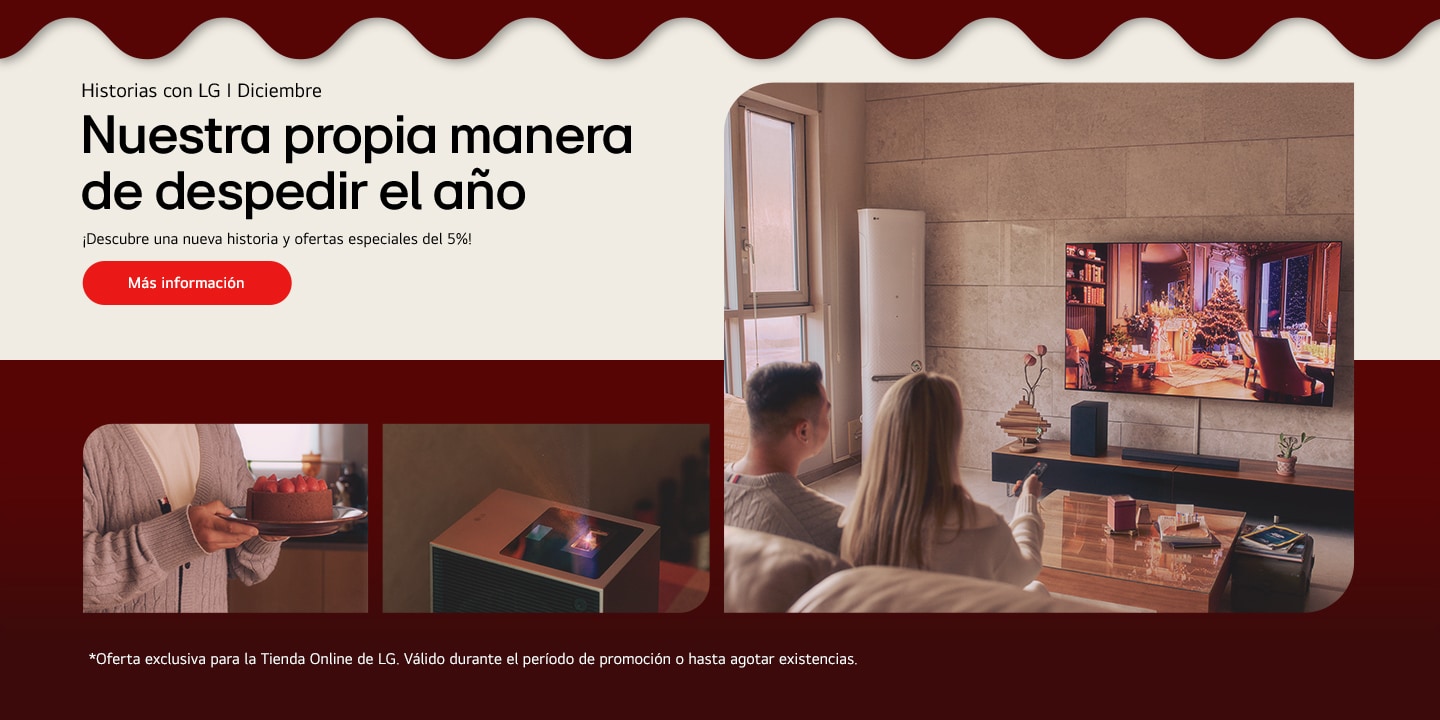 Imagen de una persona con electrodomésticos LG