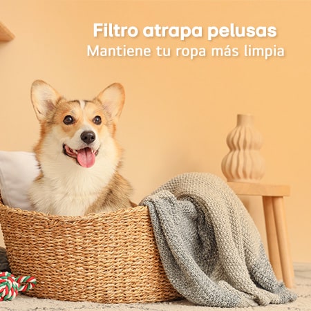 LG Lavadora AI DD™, PetCare Filtro atrapa pelusas, 19kg, WT19DV6