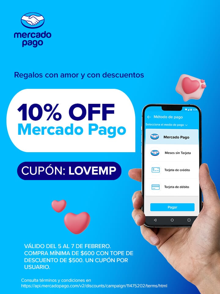 Descuento adicional del 10% pagando con MercadoPago