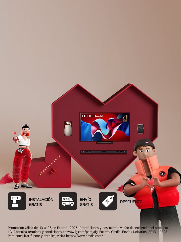 Encuentra tu pareja perfecta LG con un 10% de descuento adicional