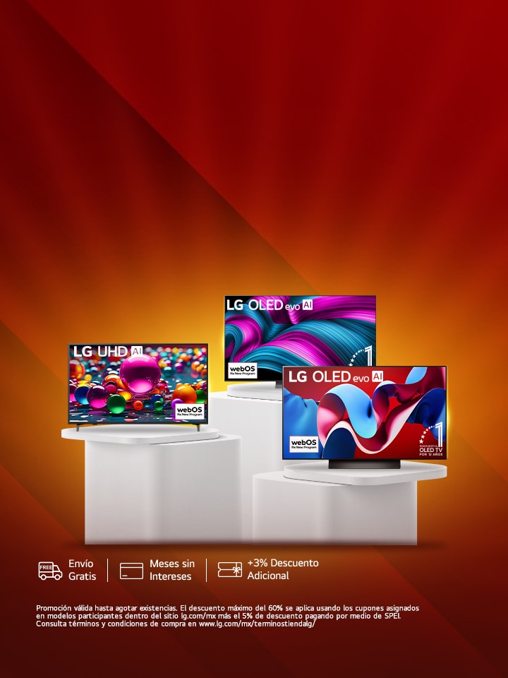 Compra tu nueva Pantalla LG desde $2,700 MXN con hasta 60% de descuento
