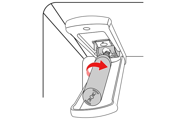 "Saca el nuevo filtro de agua de su embalaje y retira la cubierta protectora de las juntas tóricas Con las lengüetas del filtro de agua en posición horizontal, introduce el nuevo filtro de agua en el orificio del colector y gíralo en el sentido de las agujas del reloj hasta que tope"