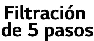 Imagen de las palabras 'Filtración en 5 pasos'.