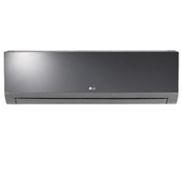 LG HVAC Montado en Pared, que tiene una forma rectangular con un acabado liso, metálico, se muestra.