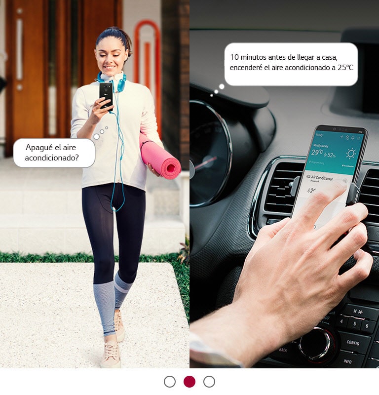 Maneja tu aire acondicionado LG a distancia con el control remoto incluido.